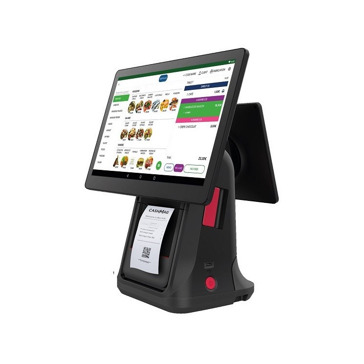 Caisse Enregistreuse Tactile NF525 Double Ecran - Sans Abonnement