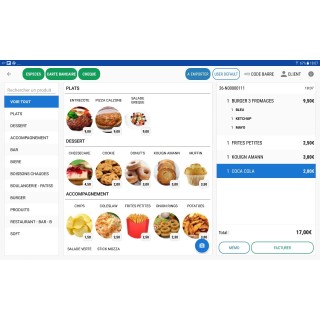 Caisse Enregistreuse Tactile NF525 Compacte - Sans Abonnement - Version STANDARD - Sur BATTERIE