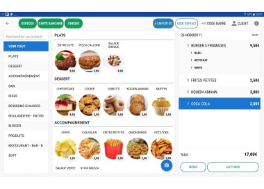 Logiciel de Caisse enregistreuse Tactile NF525 - Sans Abonnement - @Bill STANDARD 12 Mois